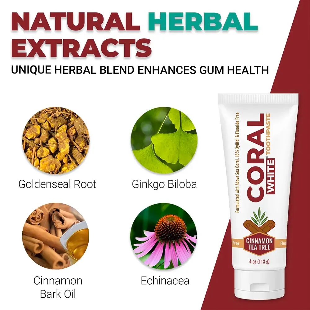 Fluoride Free Whitening Cinnamon Tea Tree Toothpaste with Xylitol - Image 3