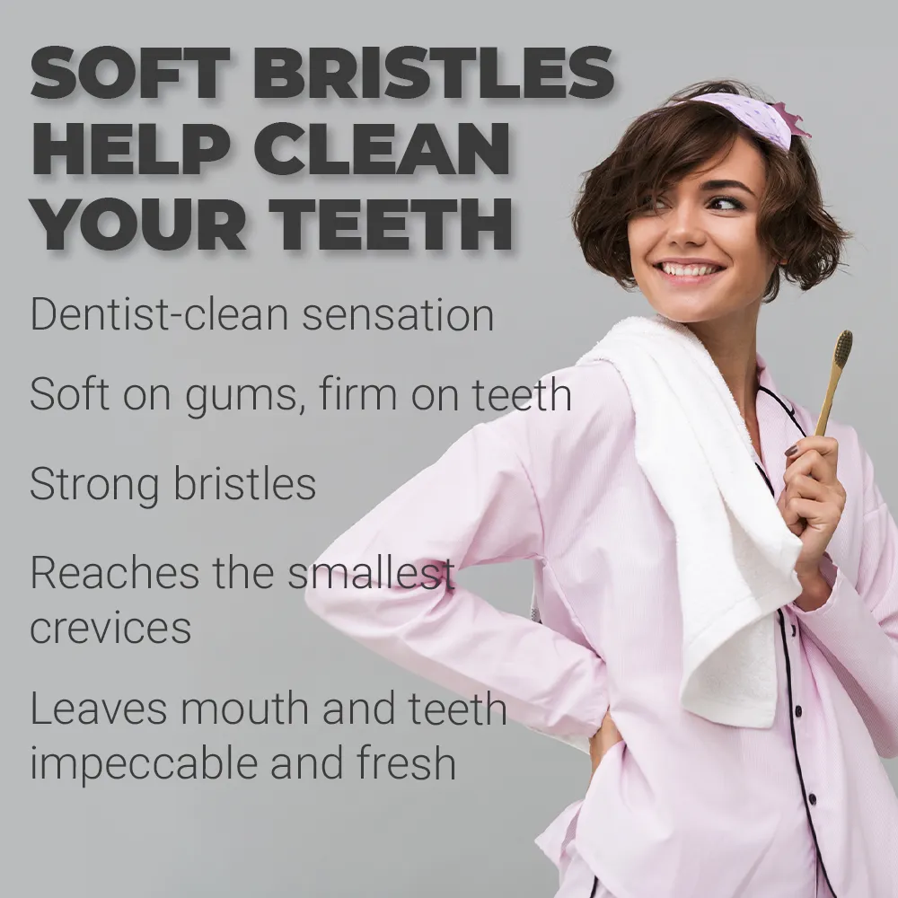 Nano Silver Infused Bamboo Kids Toothbrush 4 Pack - Image 3